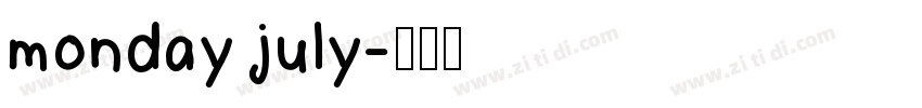 monday july字体转换